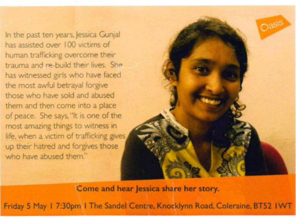Human Trafficking, 5 May, 7.30pm, The Sandel Centre, Coleraine